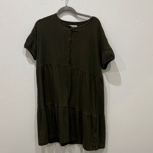 Madewell Dark Green Tiered Tunic
